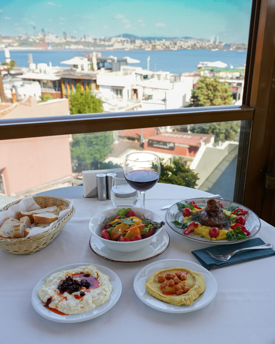 Rooftop Dining in Sultanahmet with Hagia Sophia and Sea Views